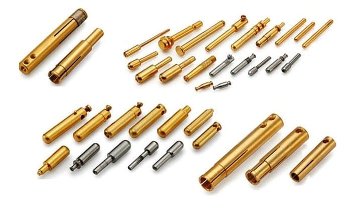 brass electrical plugin Connector made by plug pins forming machine