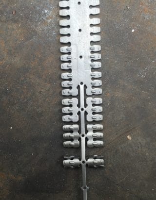 Wedge anchor clips made by high speed progressive stamping die