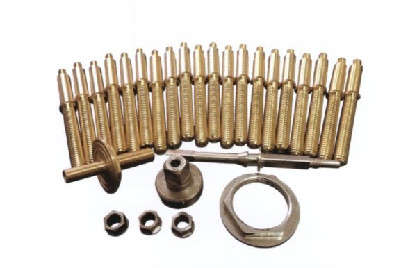 Parts turned by Automatic square hex shape head machining lathe