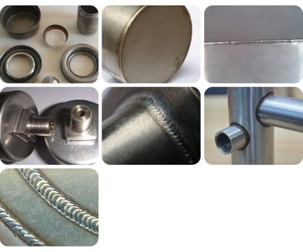 Welding parts by AMH optical fiber laser welding machine with CCD camera