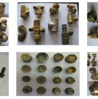Brass fasteners and pipeline parts forged by hot forging machine