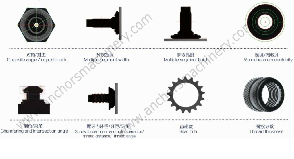 End cut screws defects inspection optical sorting machine Bolt Nut