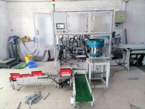 M16 wedge anchor assemlby machine with jet line printing counting and loading into box